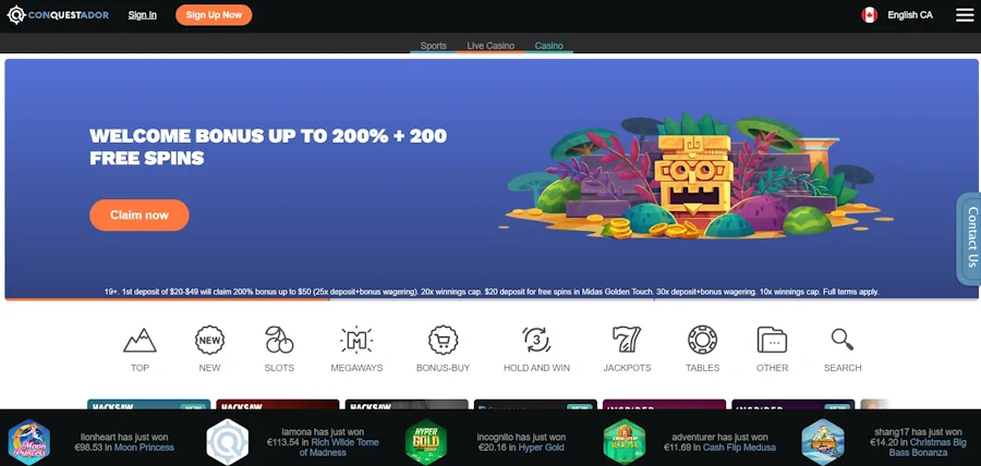 Conquestador Casino review