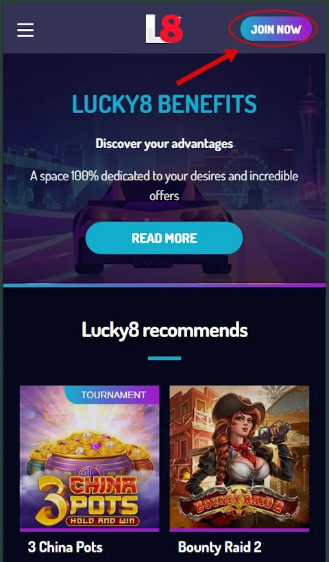 Lucky8 Casino join now