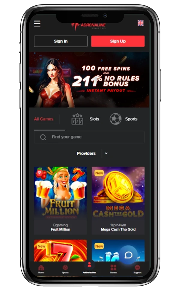 mobile adrenaline casino