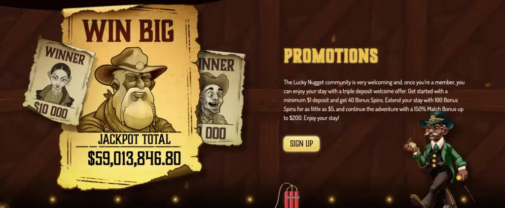 Current Bonuses and Promotions at Lucky Nugget Casino