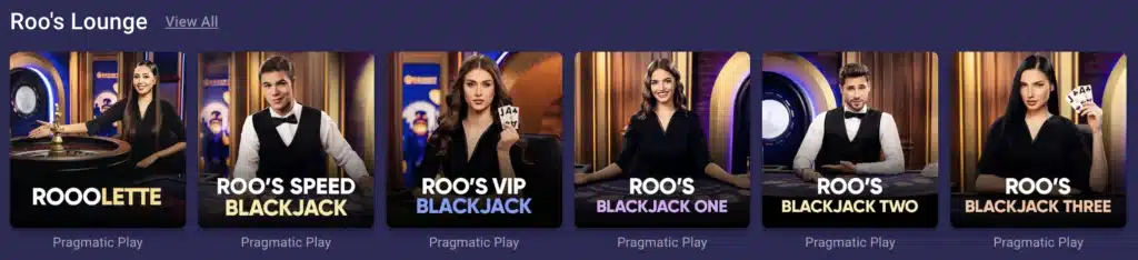 Live Casino at Roobet Casino